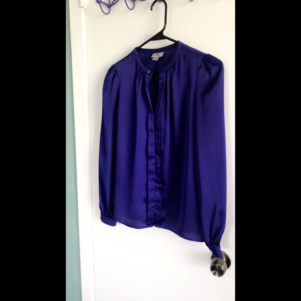 Royal Blue Silk Blouse